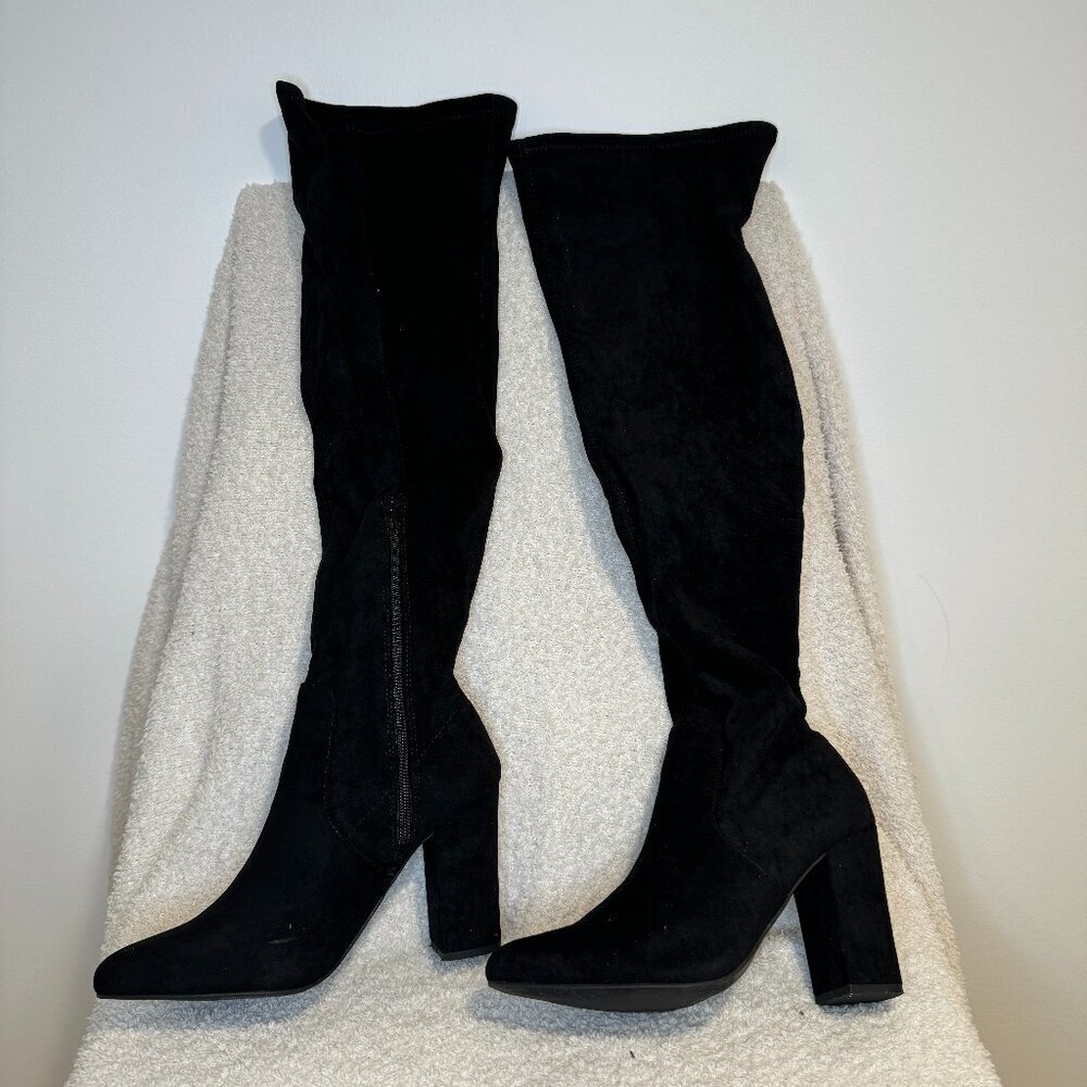 Material Girl | Bravye Over-the-Knee Boots | Black